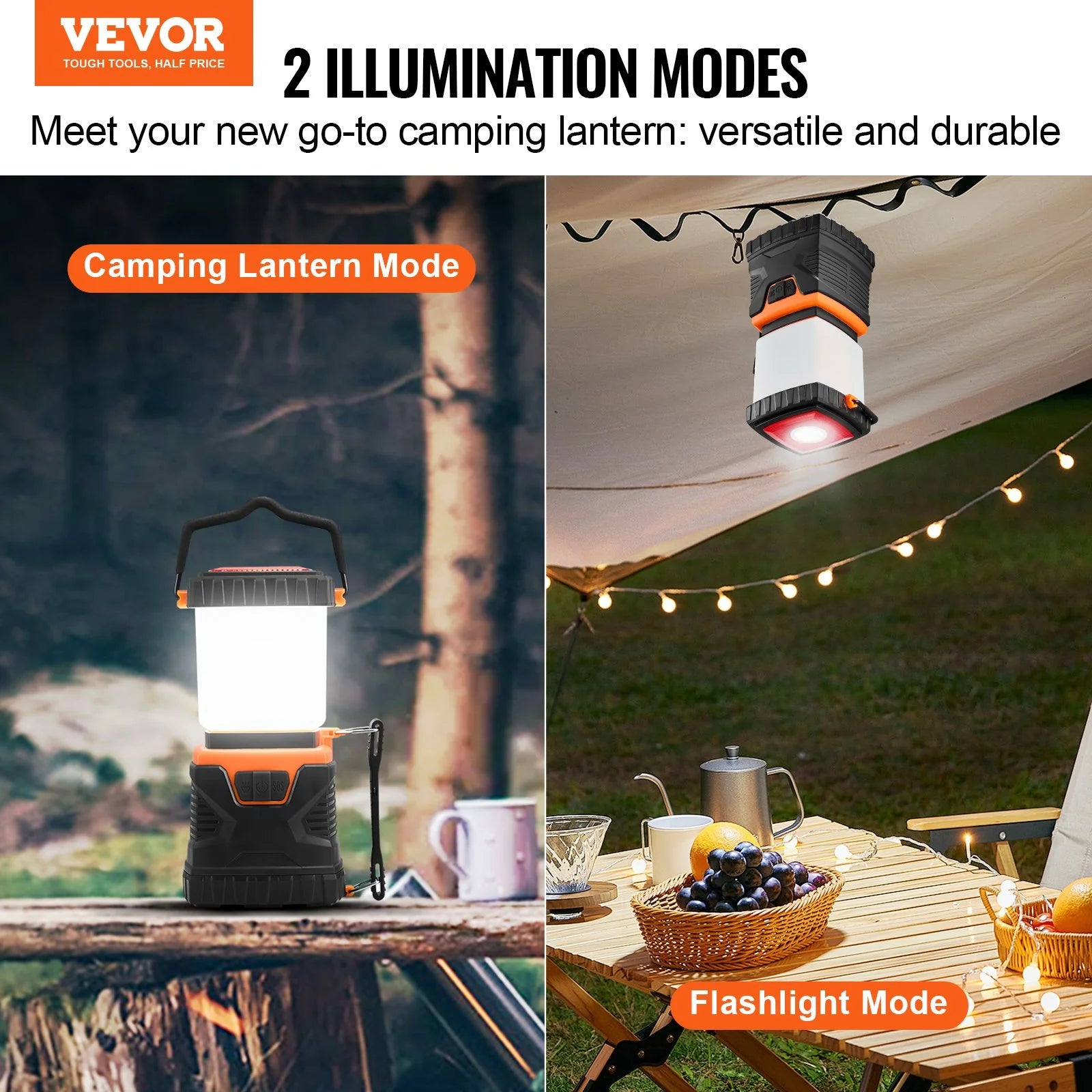 LED Camping Lantern Rechargeable Portable 1000LM for Outdoor Adventure